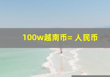 100w越南币= 人民币